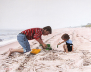 Father & Child at the Beach